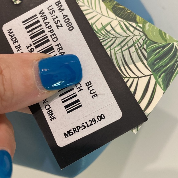 NWT Badgley Mischka Vegan Leather Wrapped Frame Clutch Removable Chain Strap - Picture 6 of 15